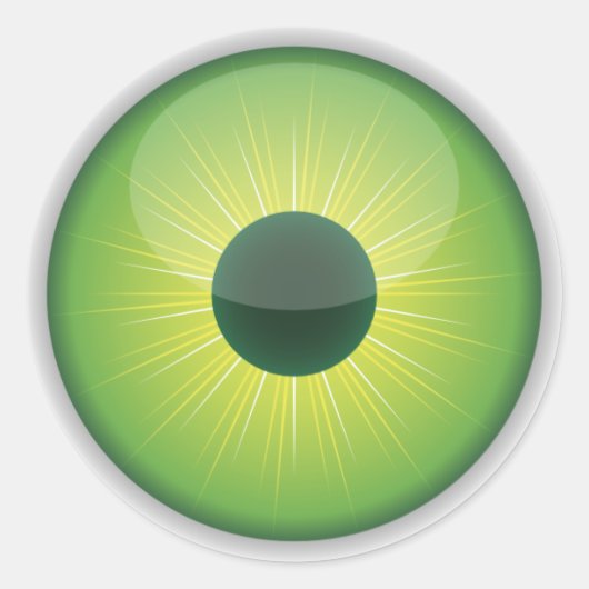 Groene Halloween Eyeball Stickers (Voorkant)