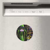 Groene Halloween Heksenmagneet Magneet (Insitu (Vaatwasser))