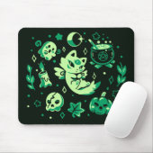 Groene Halloween-sfeer Muismat (Met muis)