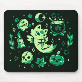 Groene Halloween-sfeer Muismat