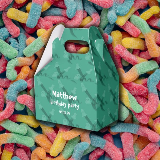 Groene Halloween-thema verjaardagsfeestje Favoriet Bedankdoosjes