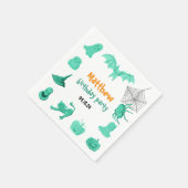 Groene Halloween verjaardagsfeest Papier servet (Hoek)
