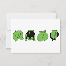 Groene hamster Butts Bedankkaart