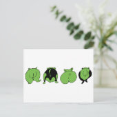 Groene hamster Butts Briefkaart (Staand voorkant)