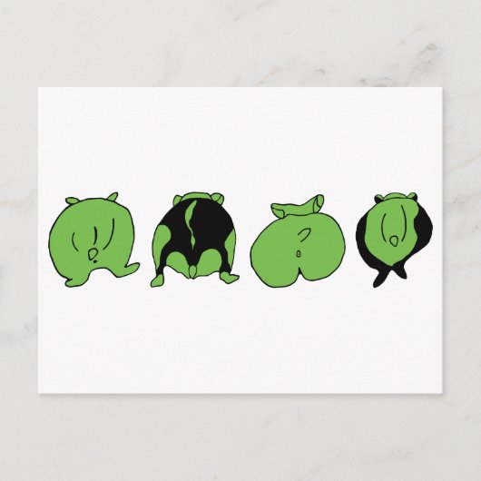 Groene hamster Butts Briefkaart (Voorkant)