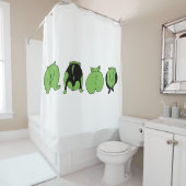 Groene hamster Butts Douchegordijn (In situ)