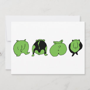 Groene hamster Butts Feestdagenkaart