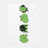 Groene hamster Butts Fleece Deken (Voorkant)