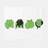 Groene hamster Butts Fleece Deken (Voorkant (Horizontaal))