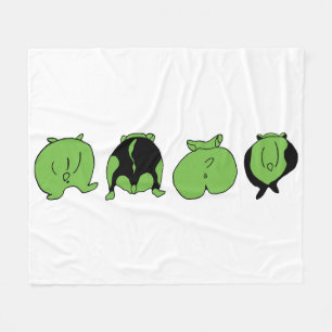Groene hamster Butts Fleece Deken
