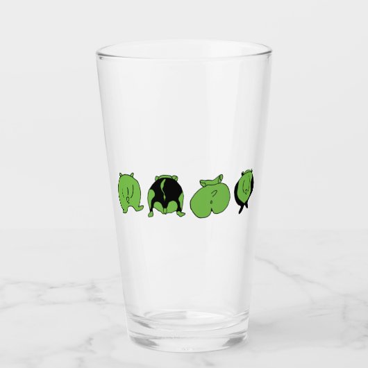 Groene hamster Butts Glas (Voorkant)