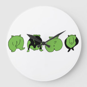Groene hamster Butts Grote Klok