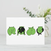 Groene hamster Butts Kaart (Staand voorkant)