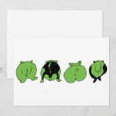 Groene hamster Butts Kaart (Voorkant / Achterkant)