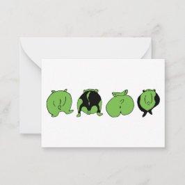 Groene hamster Butts Notitiekaartje
