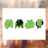 Groene hamster Butts Raamsticker (Vel 2)