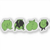 Groene hamster Butts Sticker (Voorkant)