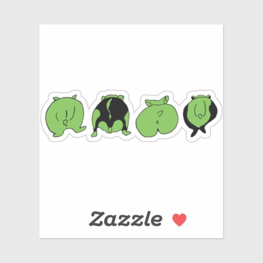 Groene hamster Butts Sticker (Vel)
