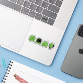 Groene hamster Butts Sticker (Laptop met iPhone)