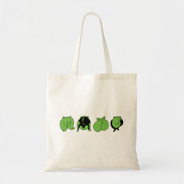 Groene hamster Butts Tote Bag