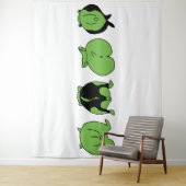 Groene hamster Butts Wandkleed (In situ)