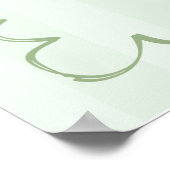 Groene hand getekend een beetje ouder verjaardagsw poster (Hoek)