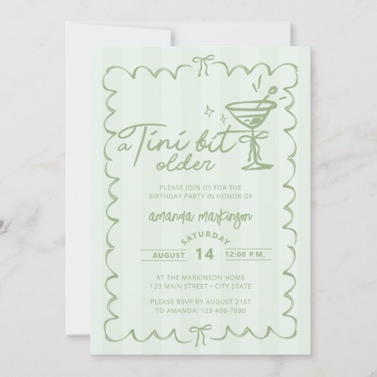 Groene hand getekend een klein beetje oudere verja kaart (Voorkant)