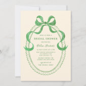 Groene Hand getrokken boog Lijst Vrijgezellenfeest Kaart (Voorkant)