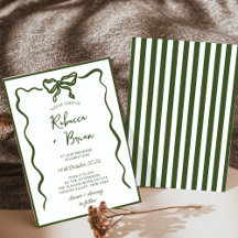 Groene Hand Getrokken Boog Lint Sketch Wedding