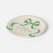 Groene Hand getrokken boog Vrijgezellenfeest Papieren Bordje (Gekanteld)