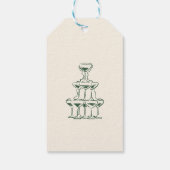 Groene Hand getrokken Cocktail Vrijgezellenfeest G Cadeaulabel (Achterkant)