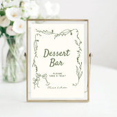 Groene Hand Getrokken grillige Dessert Bar Poster