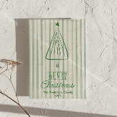  Groene Hand Getrokken Kerst Abstracte Boom Feestdagenkaart