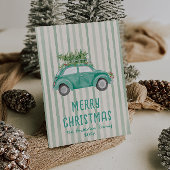 Groene Hand Getrokken Kerstboom Niet-Foto Feestdagenkaart