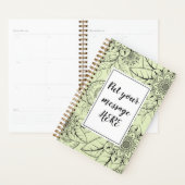 Groene hand getrokken Mandala Weekly Planner (Display)