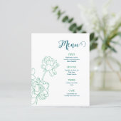 Groene Hand Getrokken Peony Bloemen Wedding (Staand voorkant)