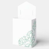 Groene Hand Getrokken Peony Bloemen Wedding Bedankdoosjes (Geopend)