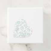 Groene Hand Getrokken Peony Bloemen Wedding Bedankjes Labels (In situ)