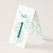 Groene Hand Getrokken Peony Bloemen Wedding Kaart (Achterkant)