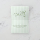 Groene Hand Teken Een Tini Een Baby shower Gevouwe Bedankkaart (Binnen)