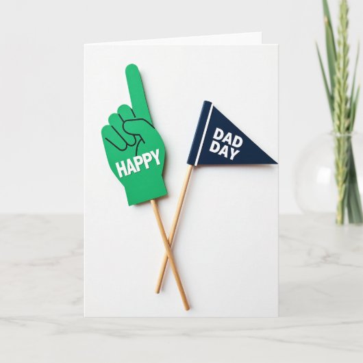 Groene Hand Zalige Vaderdag Kaart (Voorkant)