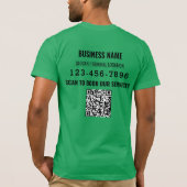 Groene Handel Show met Aangepaste QR code T-shirt (Achterkant)