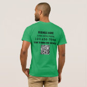 Groene Handel Show met Aangepaste QR code T-shirt (Achterkant volledig)