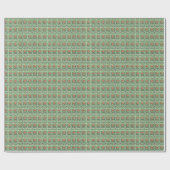 Groene handelszegels cadeaupapier (Vlak)