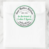 Groene Handgemaakte Artisan Gourmet Food Label (Tas)