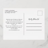 Groene handgeschreven kalligrafie sparen de Datum Folie Uitnodiging Briefkaart (Achterkant)