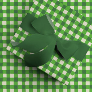 Groene handgetekende buffelcheque afgespeeld cadeaupapier