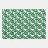 Groene handpalm laat transparante Waterverf achter Inpakpapier Vel (Voorkant 2)