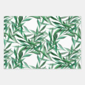 Groene handpalm laat transparante Waterverf achter Inpakpapier Vel (Voorkant)