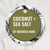 Groene handpalm - Labels verpakking ophangen (Achterkant)